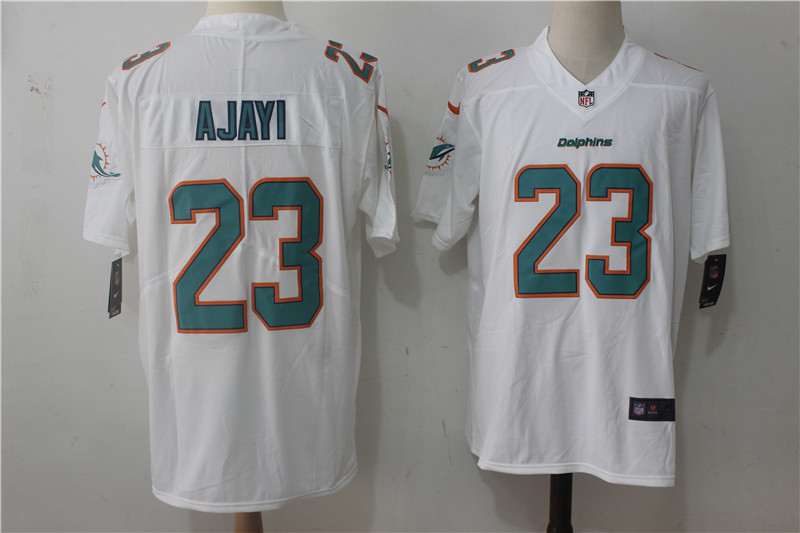 Men's Miami Dolphins Jay Ajayi #23 White Jersey
